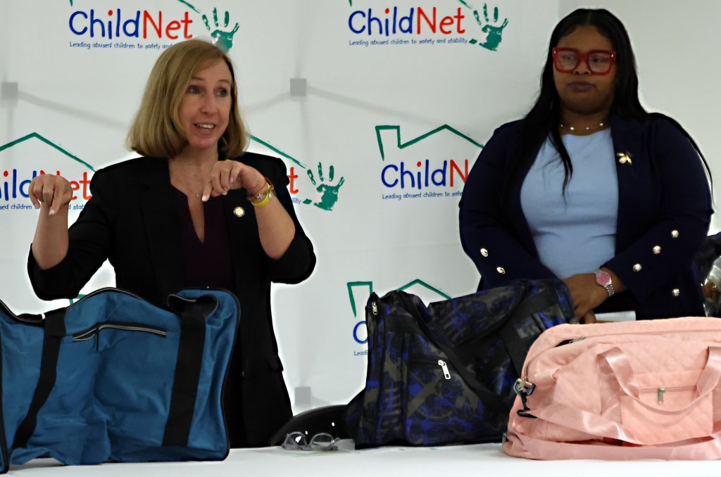 Over 100 new duffel bags with gifts donated to South Florida foster care youth