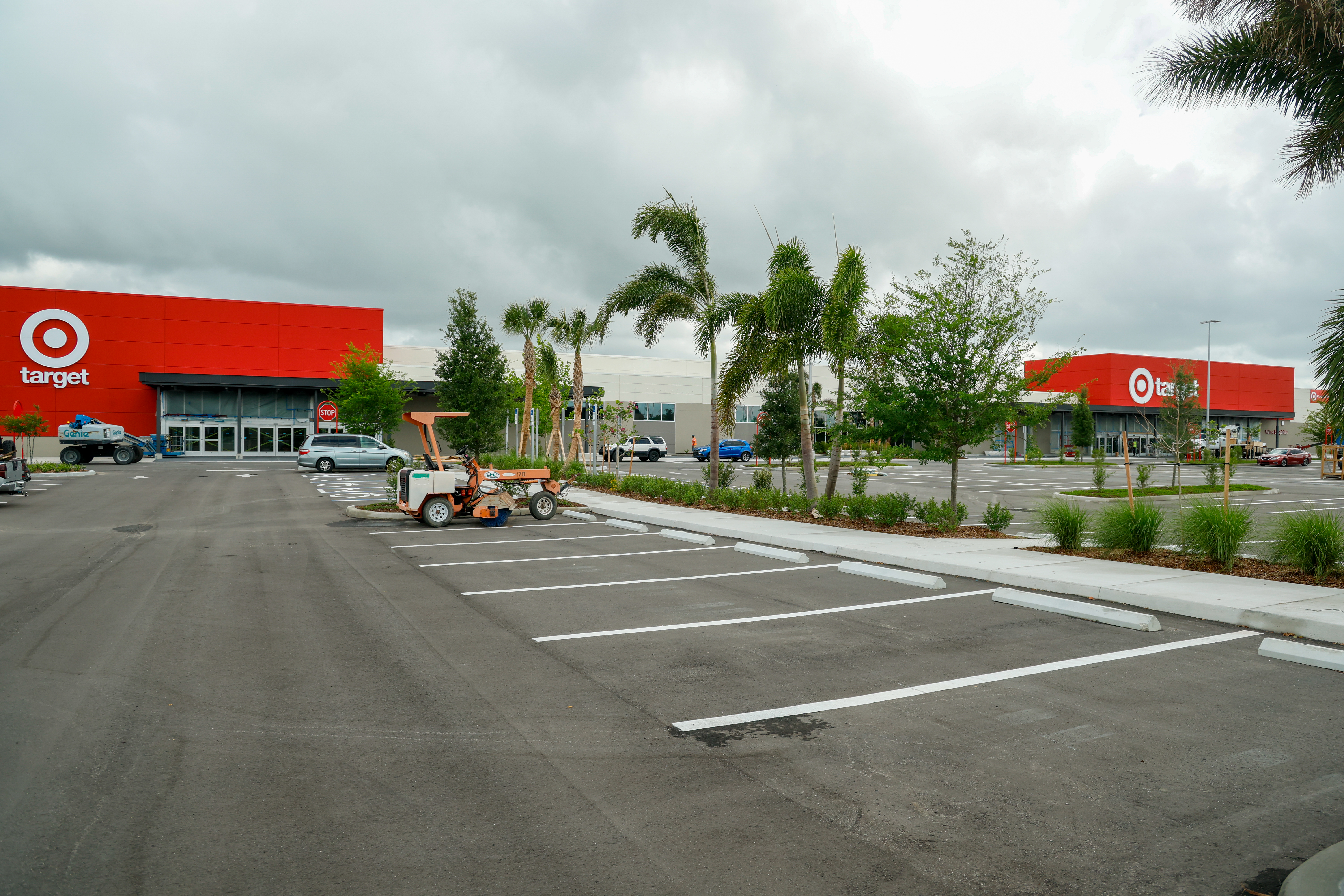 Crews are at work at the Target location at the...