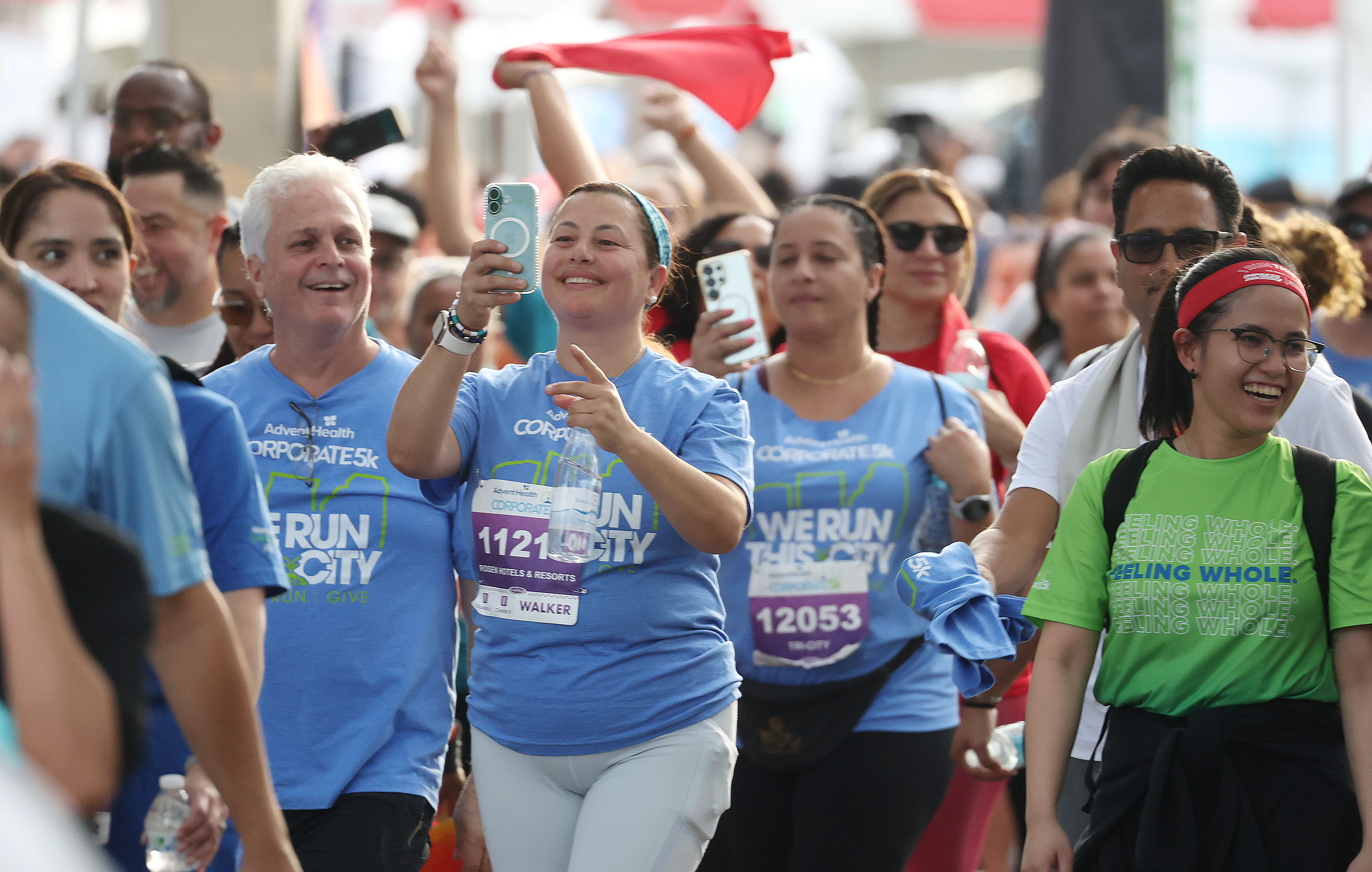 Walkers enjoy themselves during the 32nd AdventHealth Corporate 5K in...