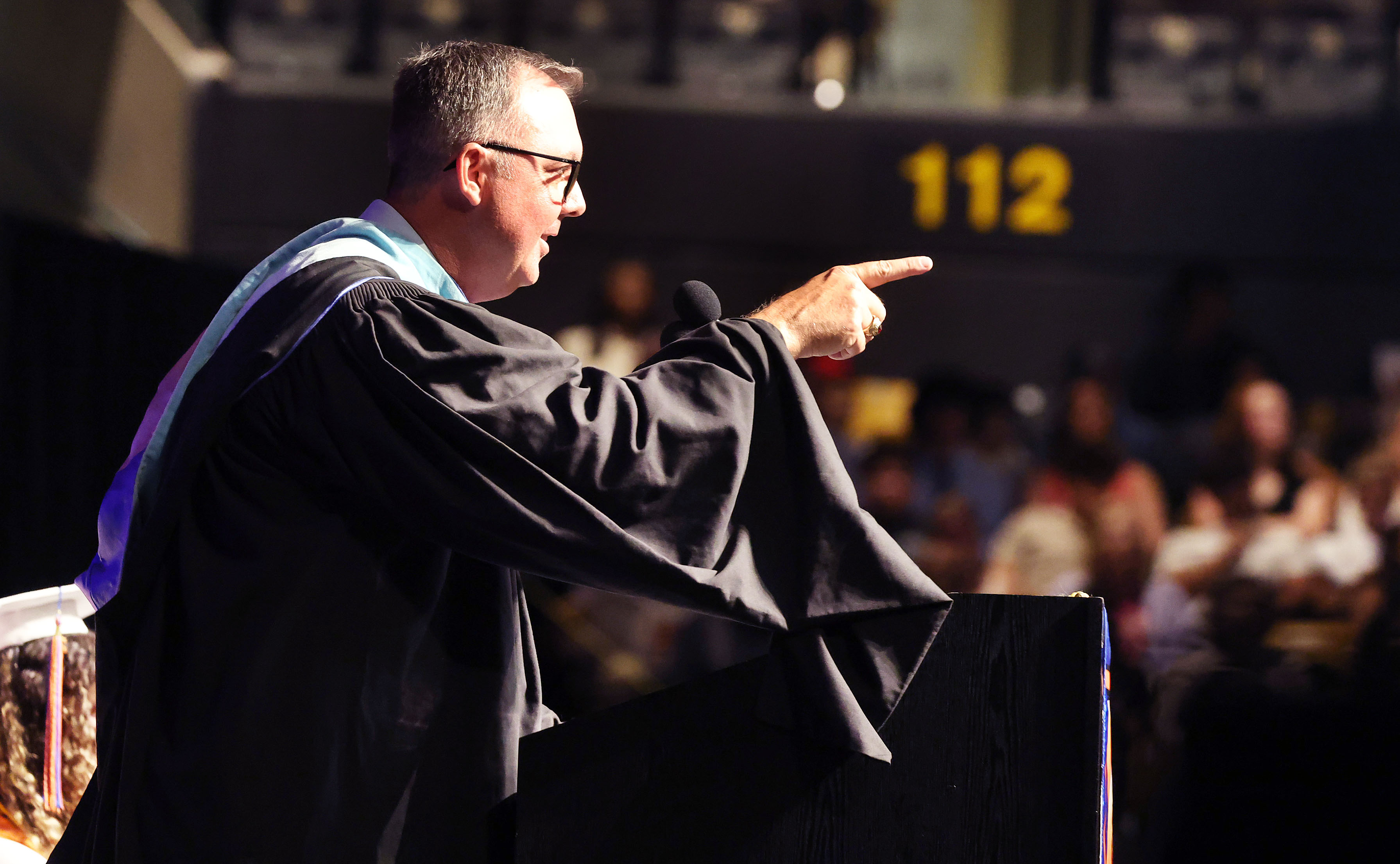 West Orange High principal Andrew Jackson speaks during West Orange...