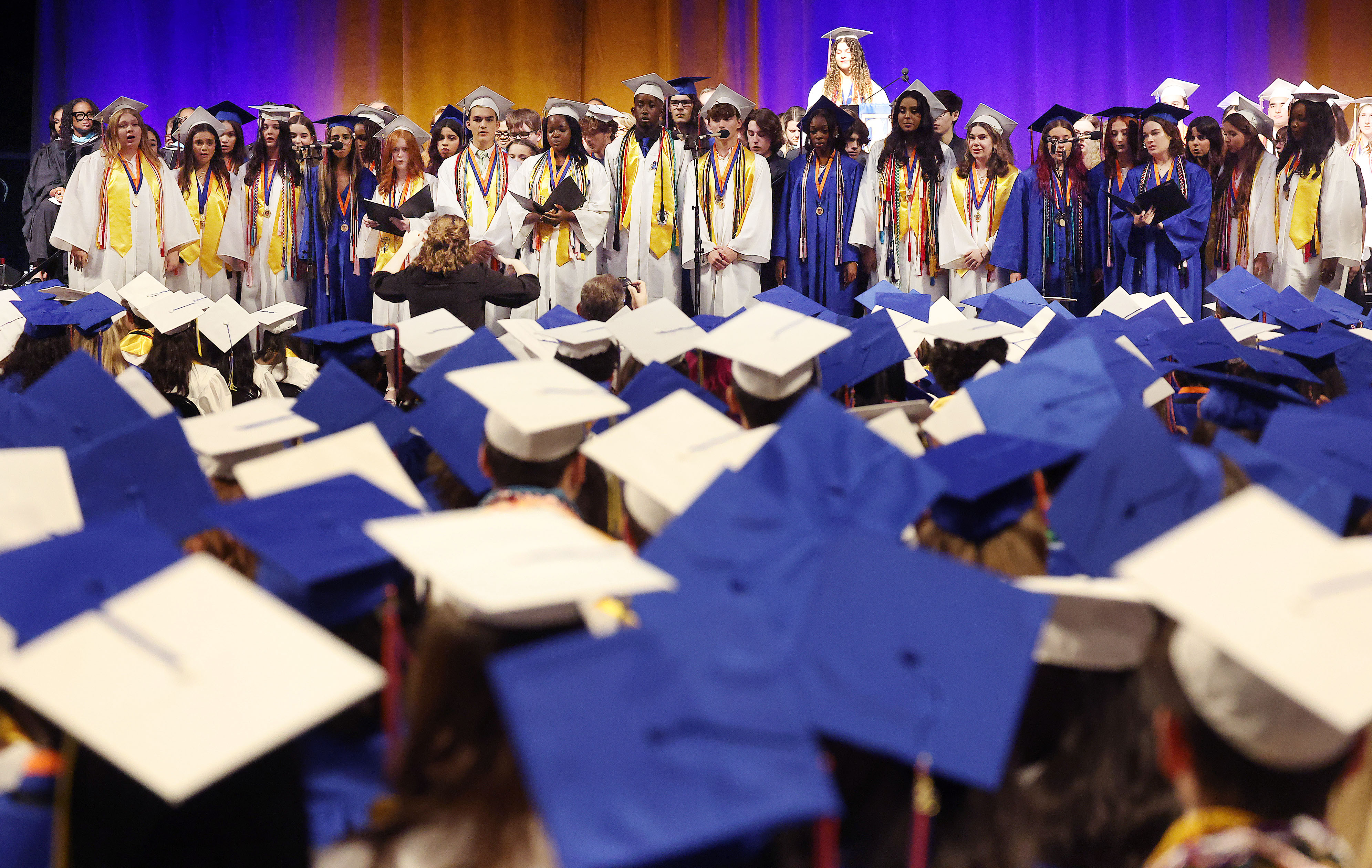 The West Orange High Choir sings during West Orange High...