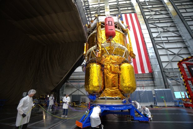 Blue Origin's Blue Moon MK1 lander Endurance continues testing at the company's Lunar Plant 1 in Cape Canaveral seen in this image released on Tuesday, May 5, 2026. (Courtesy/Blue Origin)