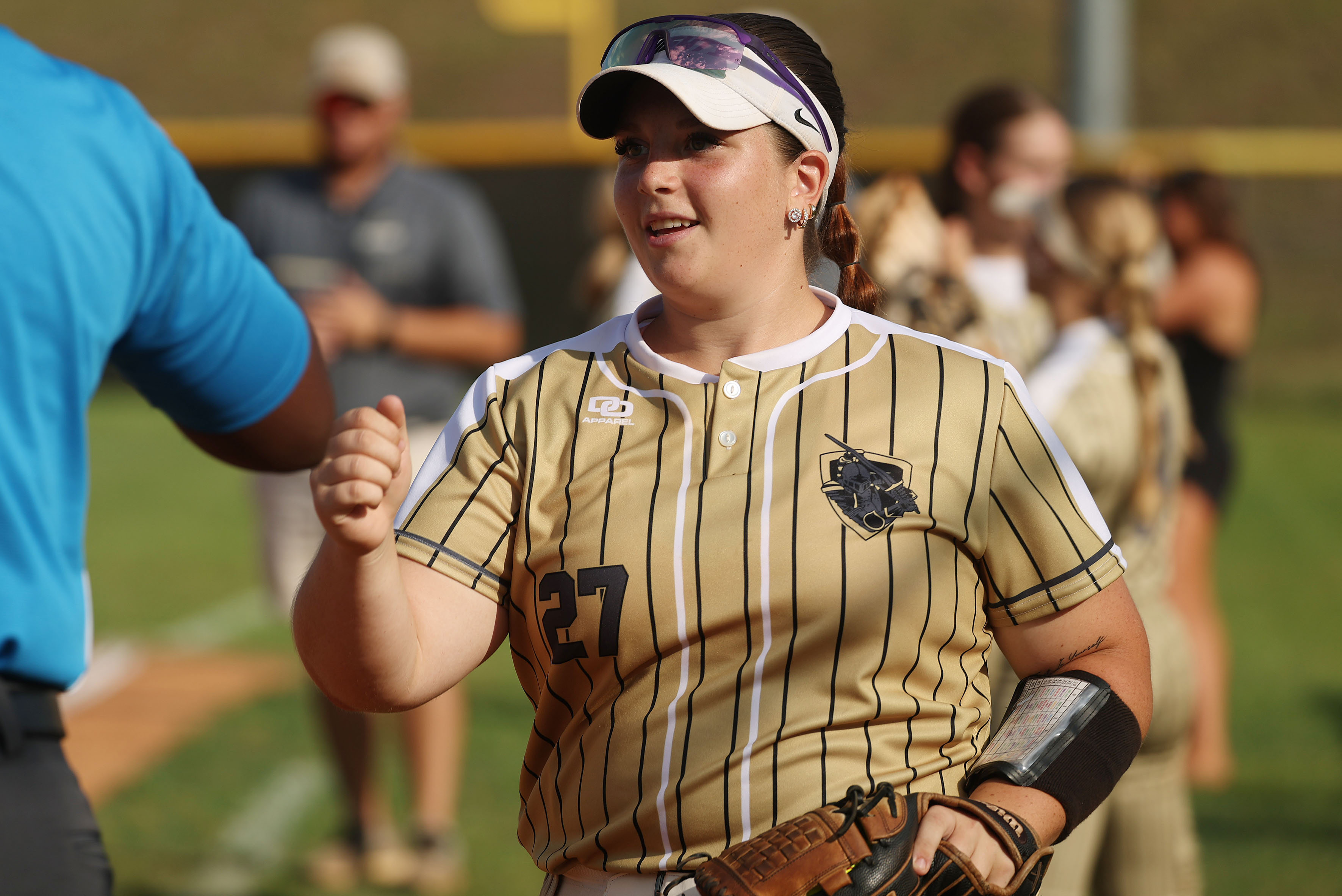 East Ridge High softball pitcher Simmone Hymiller is pictured during...