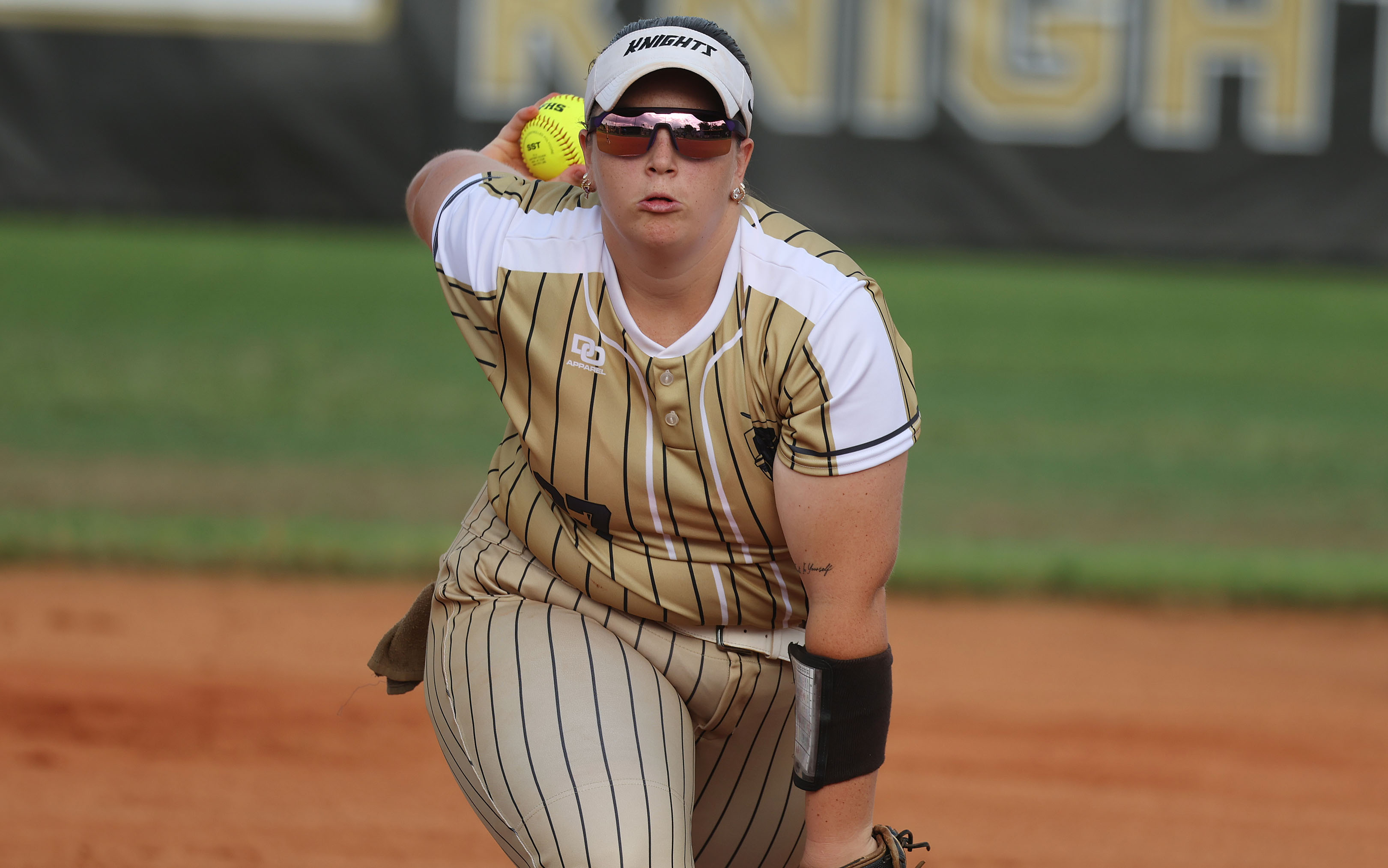 East Ridge High softball pitcher Simmone Hymiller throws during the...