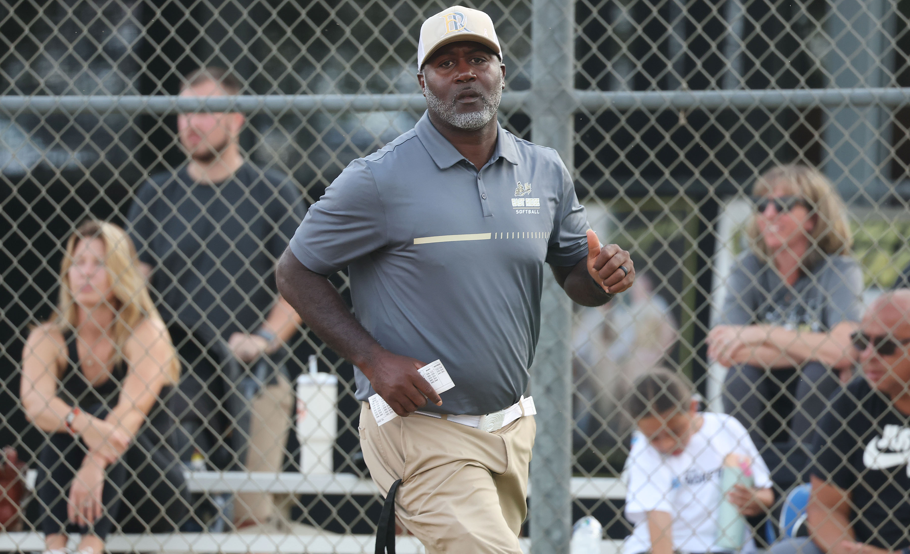 East Ridge High softball coach Al Peterson is pictured during...