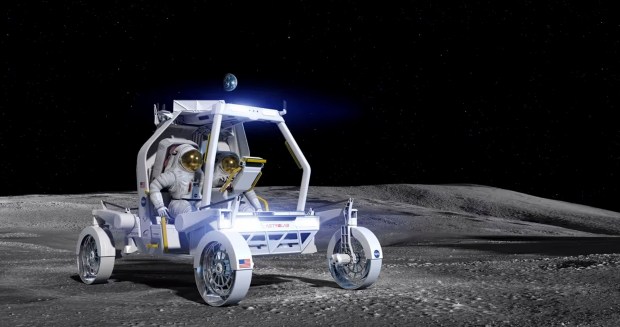 Astrolab with partners Axiom Space, Interlune and Odyssey Space Research, were selected by NASA as one of two providers of a crewed lunar rover for the Artemis program. Their rover is named the Crewed Lunar Vehicle or CLV-1. (Courtesy/Astrolab)