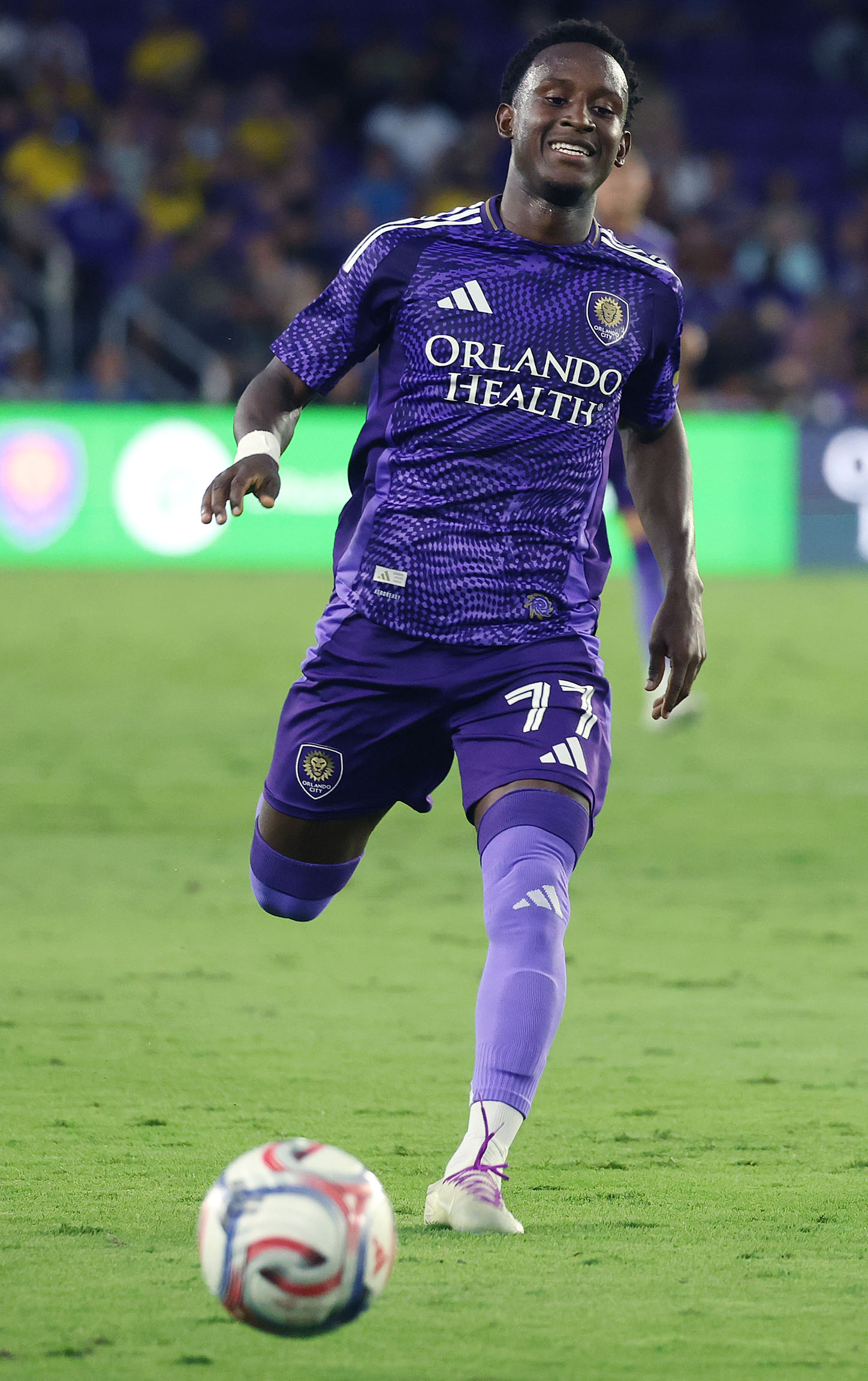 Orlando player Ivan Angulo chases the ball during the Atlanta...