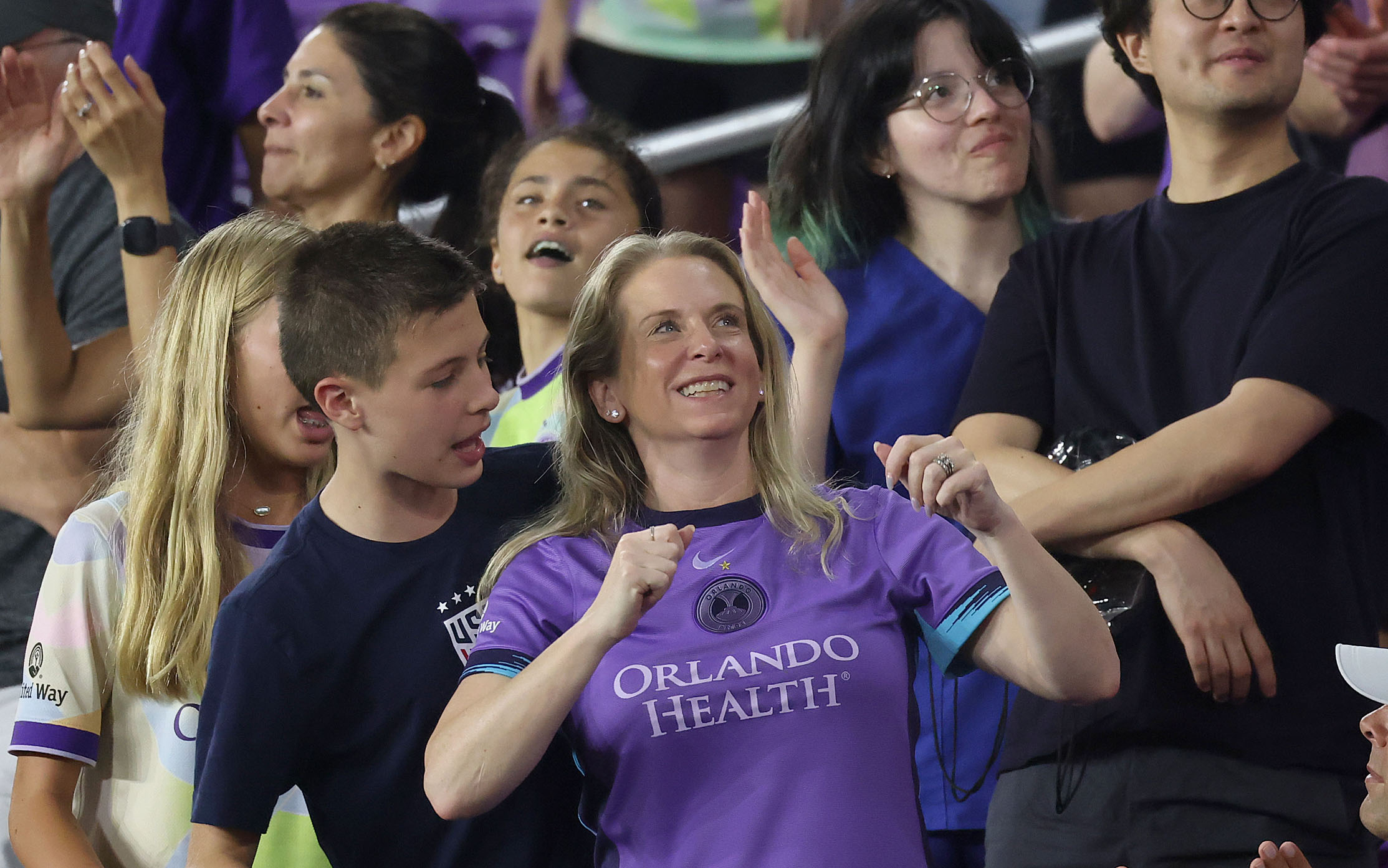 Orlando fans cheer during the North Carolina Courage at Orlando...