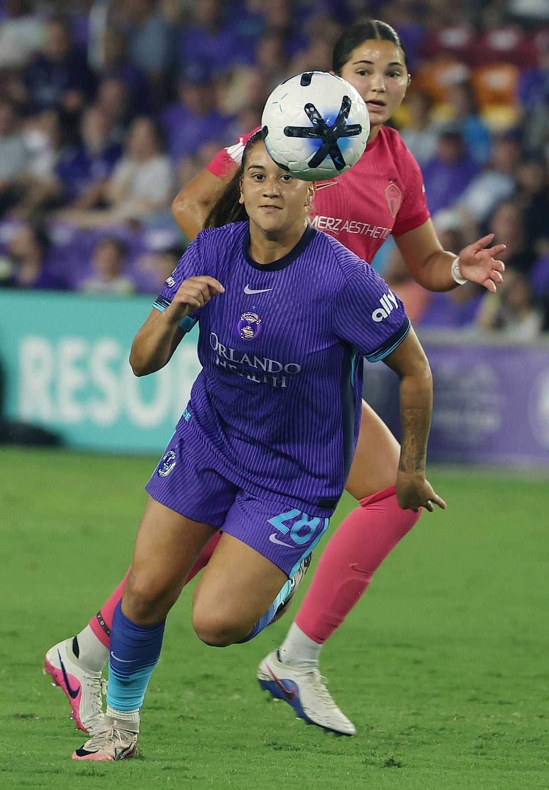 Orlando player Summer Yates chases the ball during the North...