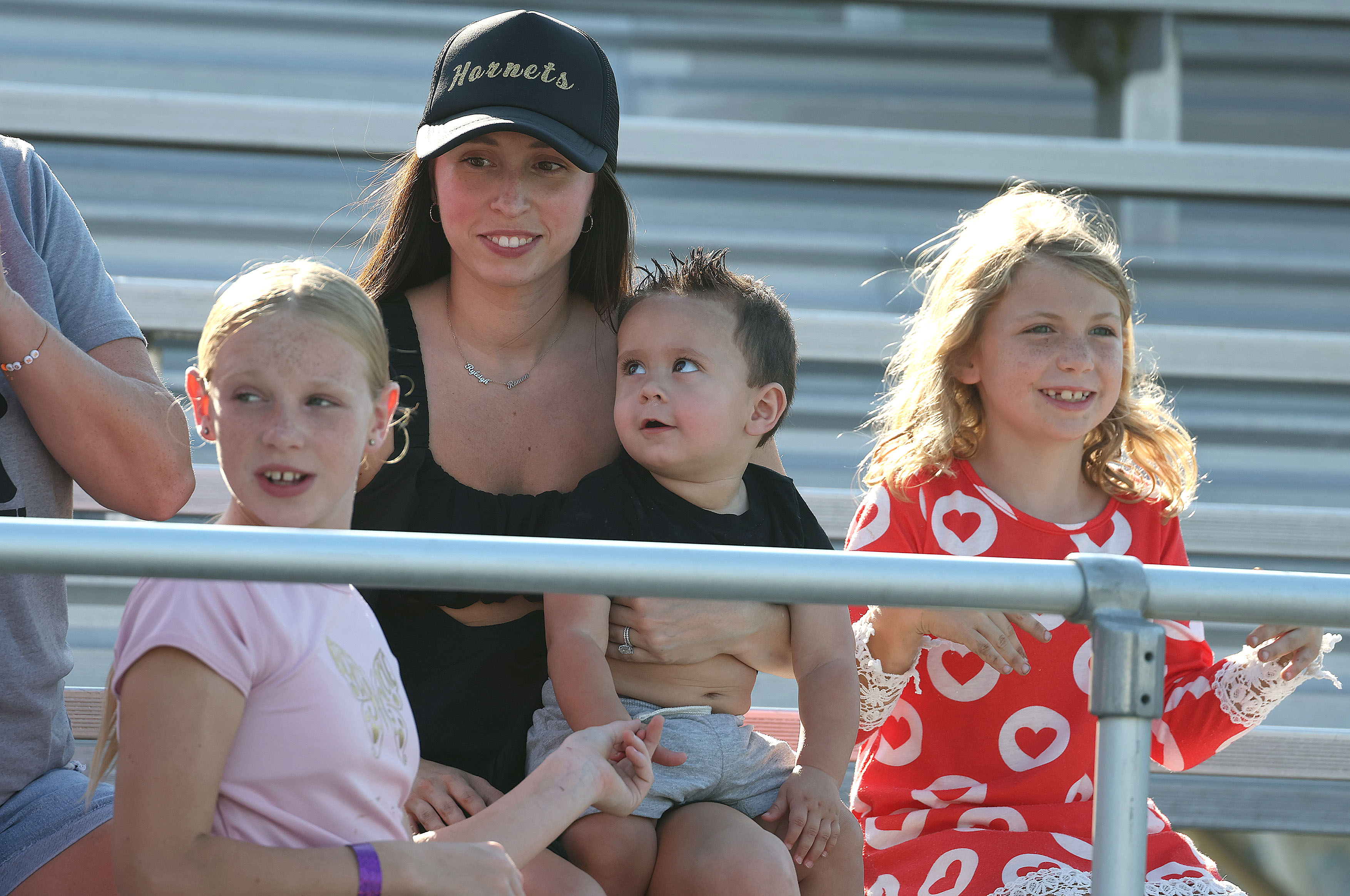 Bishop Moore fans watch during a Spring High School Football...