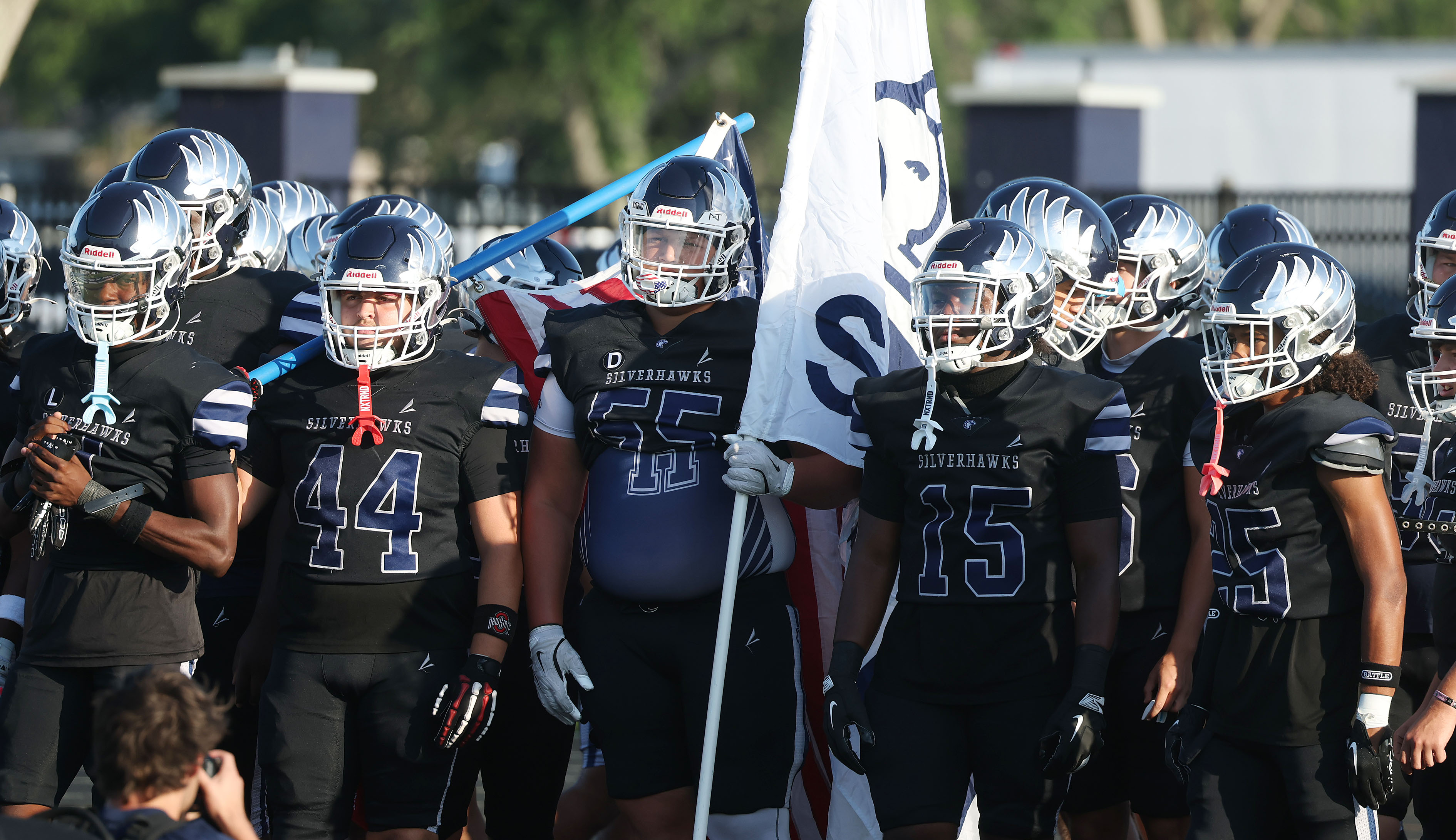 Lake Howell players get ready to play a Spring High...