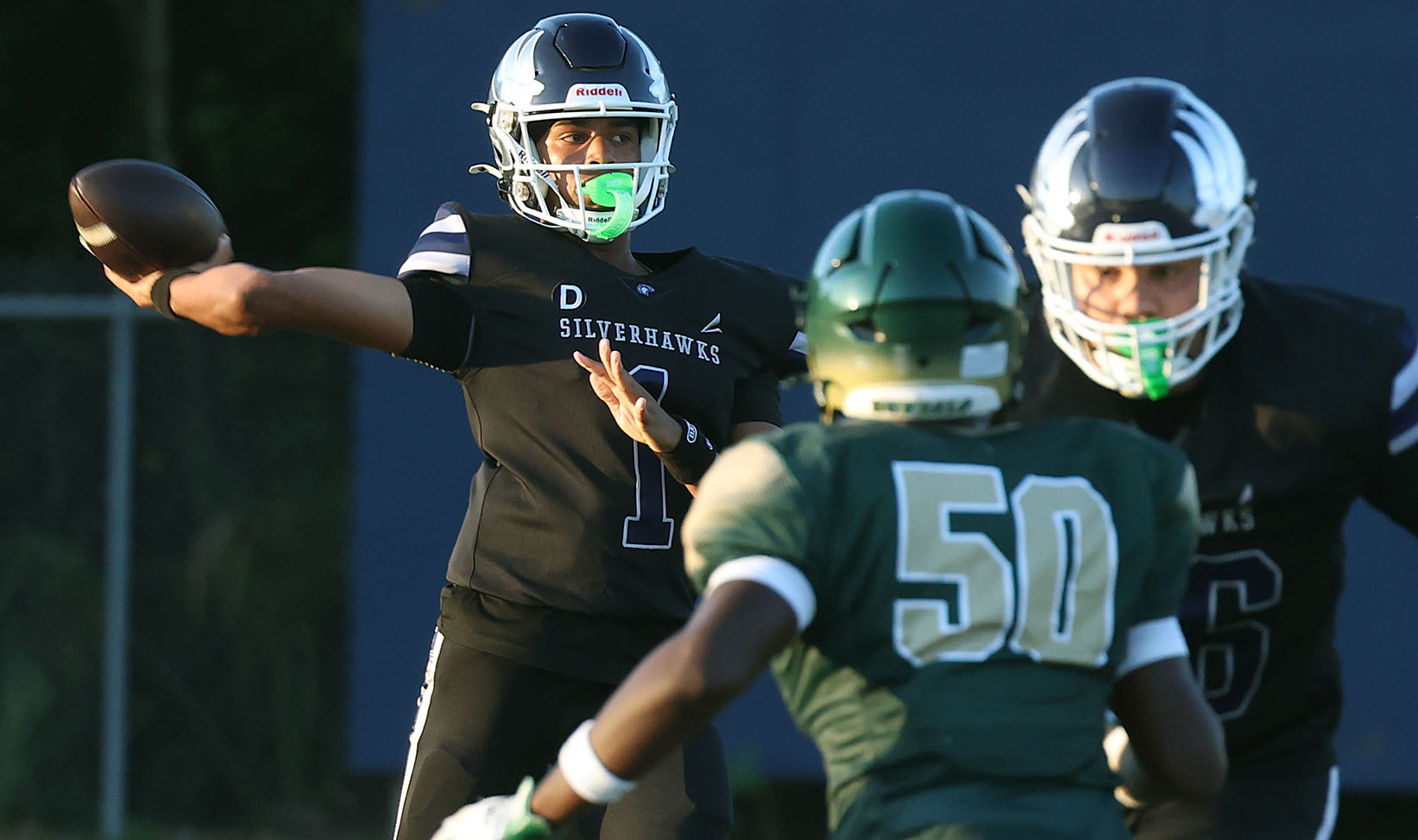 Lake Howell quarterback Brycen Marbrey throws during a Spring High...