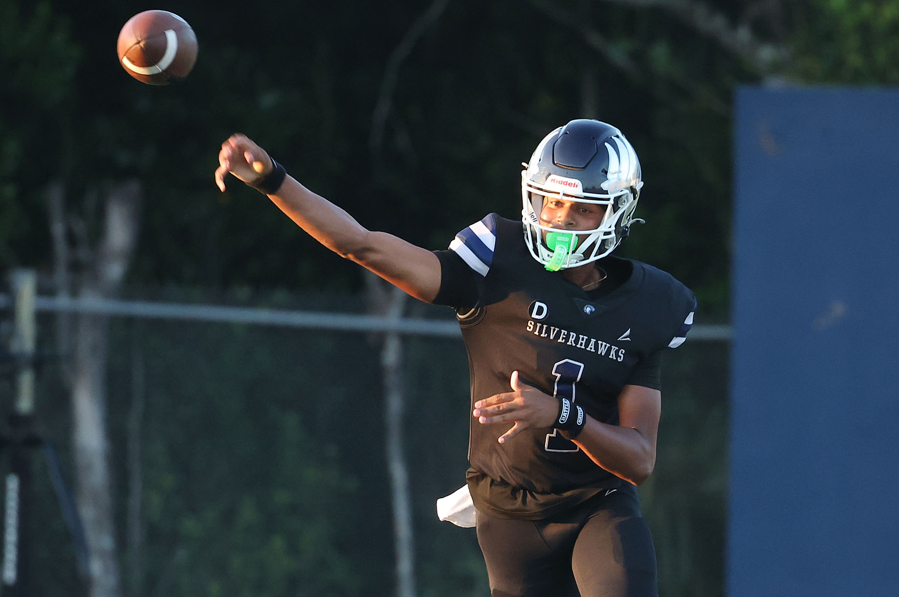 Lake Howell quarterback Brycen Marbrey throws during a Spring High...