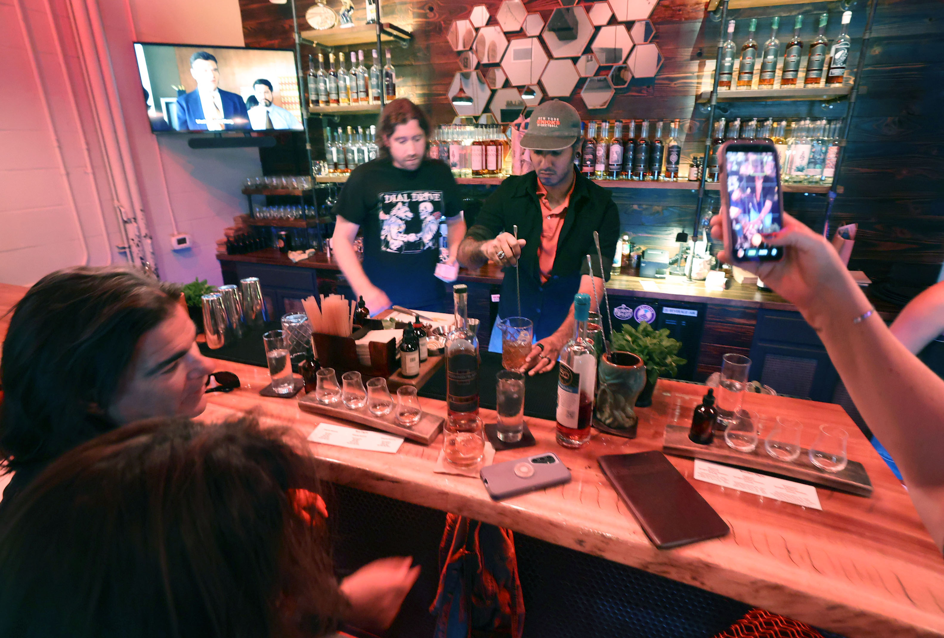 Photos are taken during the release party of Orlando Sentinel's...
