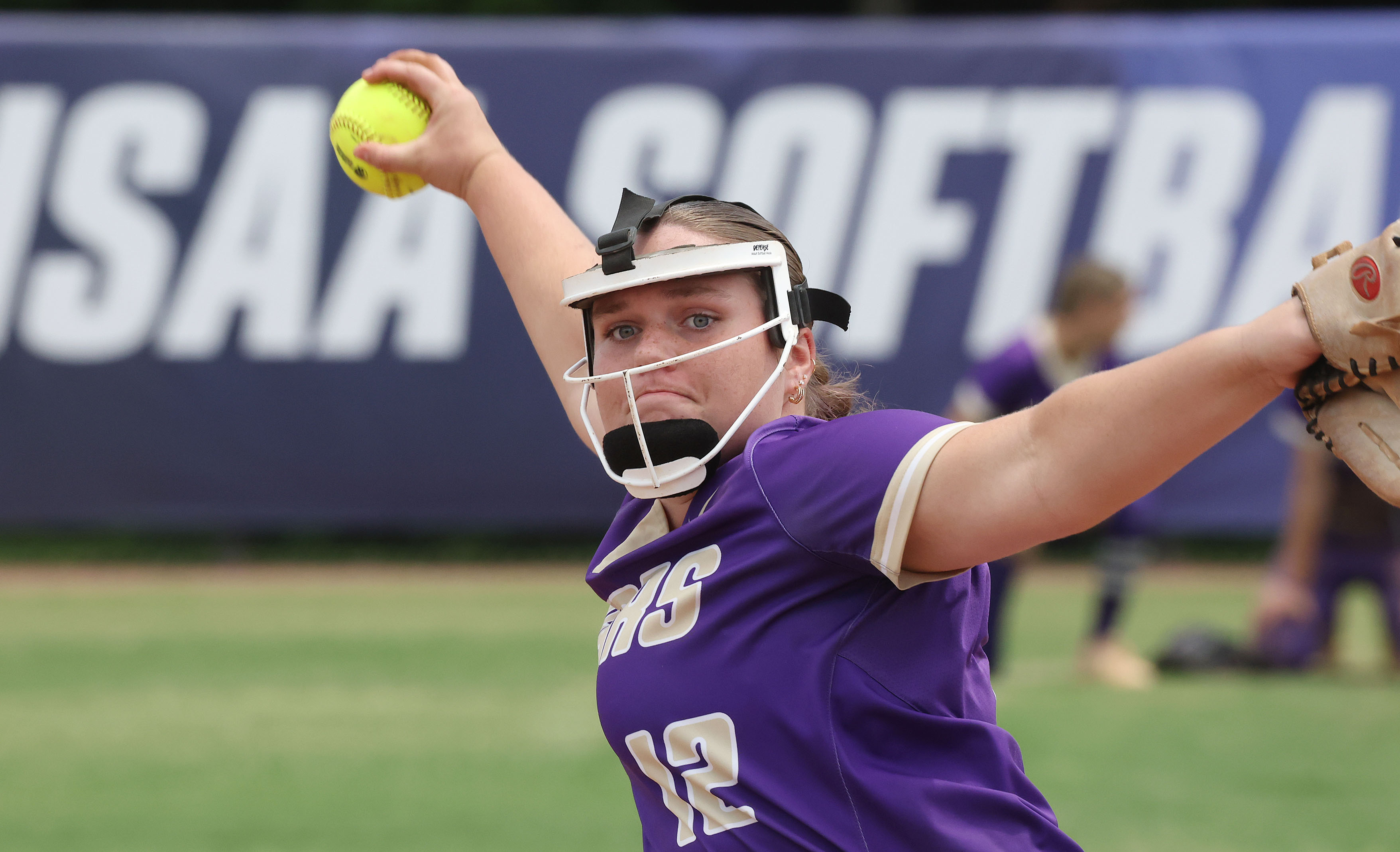 Winter Springs pitcher Christina Brisson throws during the Class 5A...