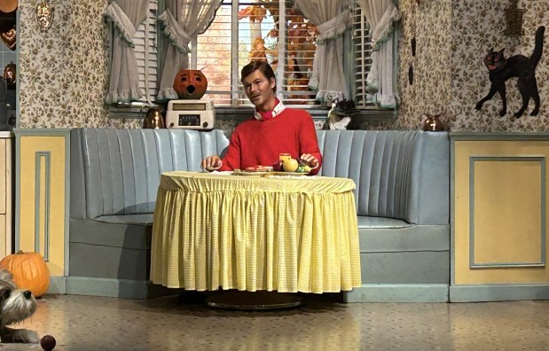 John, the father of the Carousel of Progress family, sits in the 1940s setting of the Magic Kingdom attraction. (Dewayne Bevil/Orlando Sentinel)