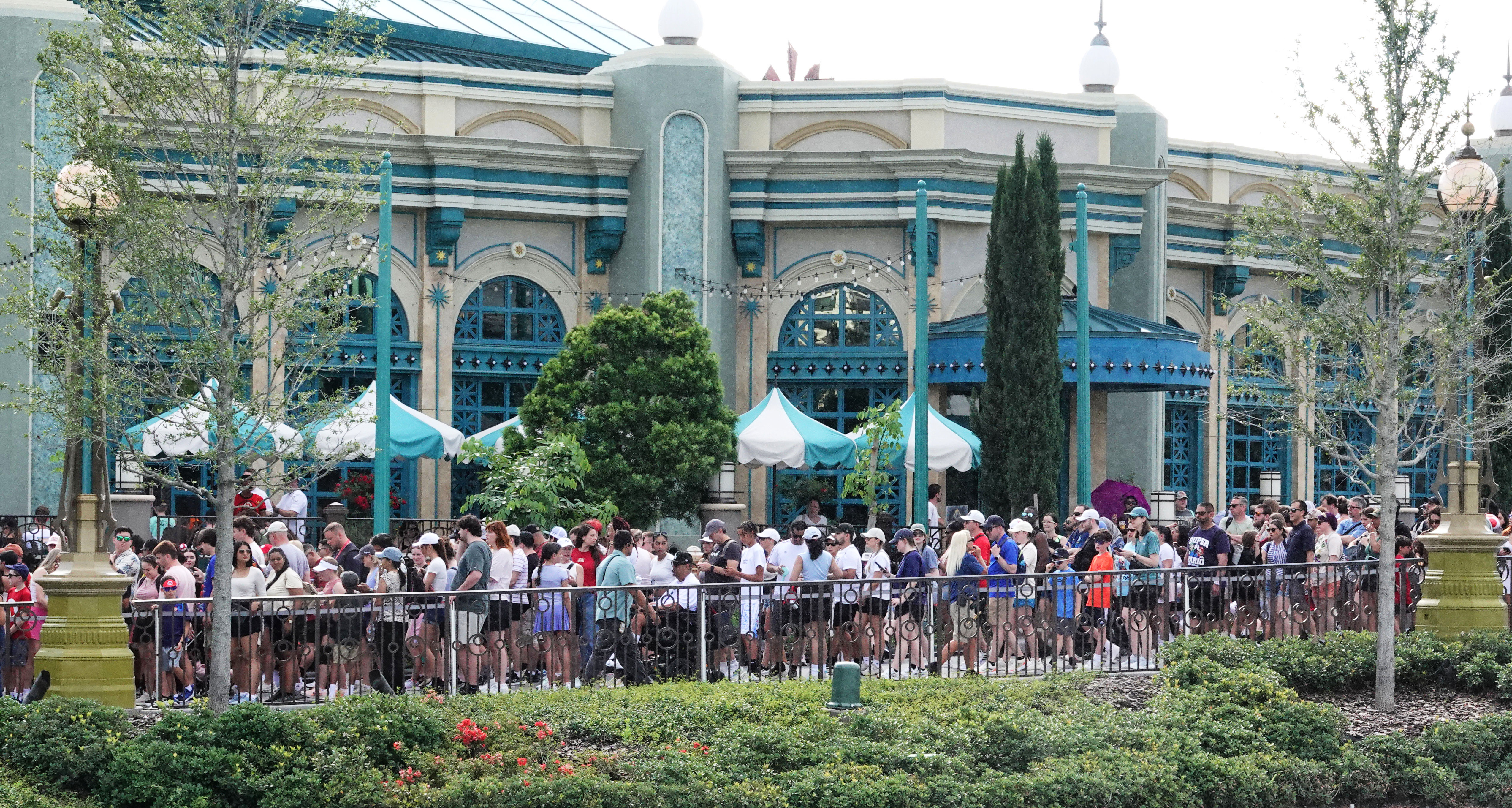 Guests arrive for the opening of Epic Universe on the...