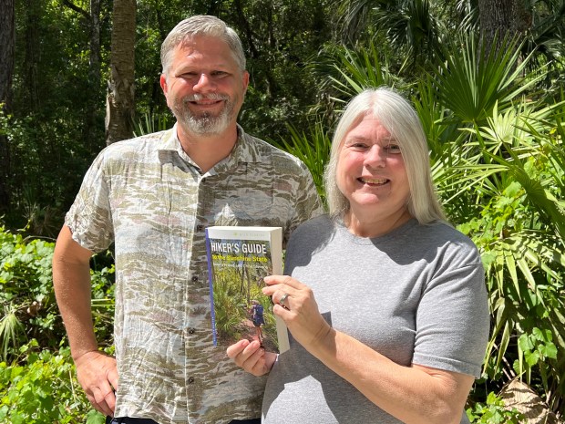 Sandra Friend and Chris Stevens explored hundreds of trails each to compile the "Hiker's Guide to the Sunshine State," a second-edition guidebook. The final book has more than 1,000 trails from the Panhandle to the Keys. (Courtesy of Sandra Friend)