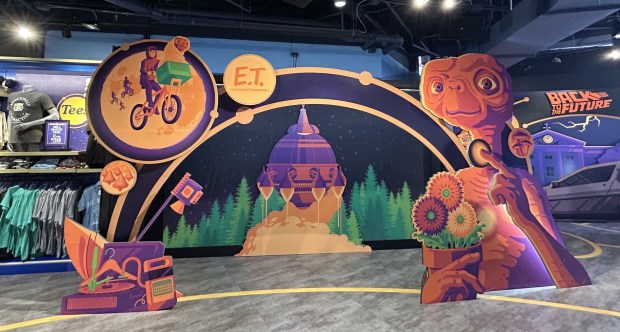 A photo op themed to "E.T." film is part of the Universal Legacy Store now open at Universal CityWalk. (Dewayne Bevil/Orlando Sentinel)