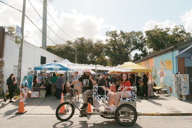 Going mobile at Milk Mart sometimes means on wheels. (Photo courtesy Kayla Surico)