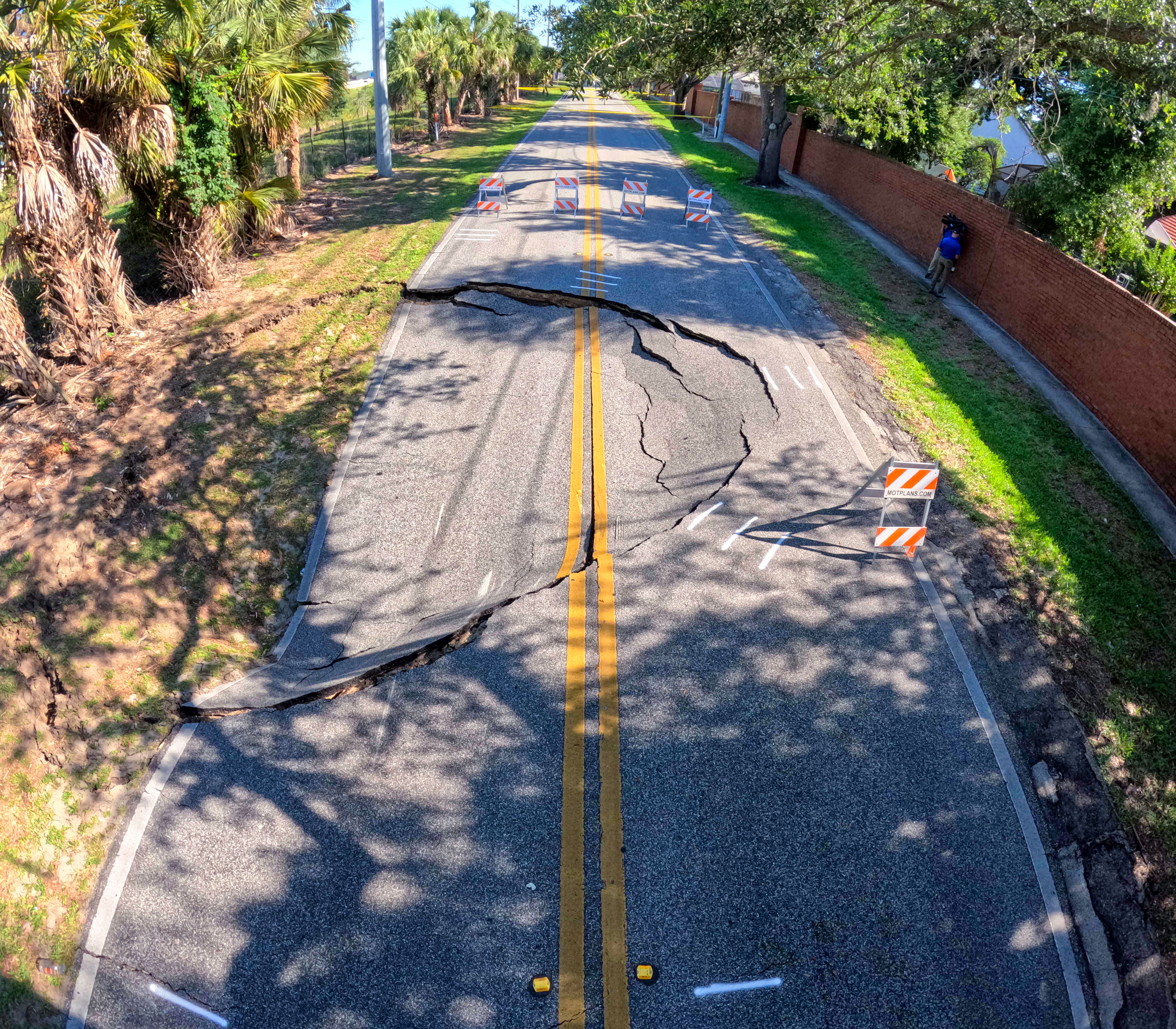 Wymore Road in Maitland remains closed after a sinkhole developed...