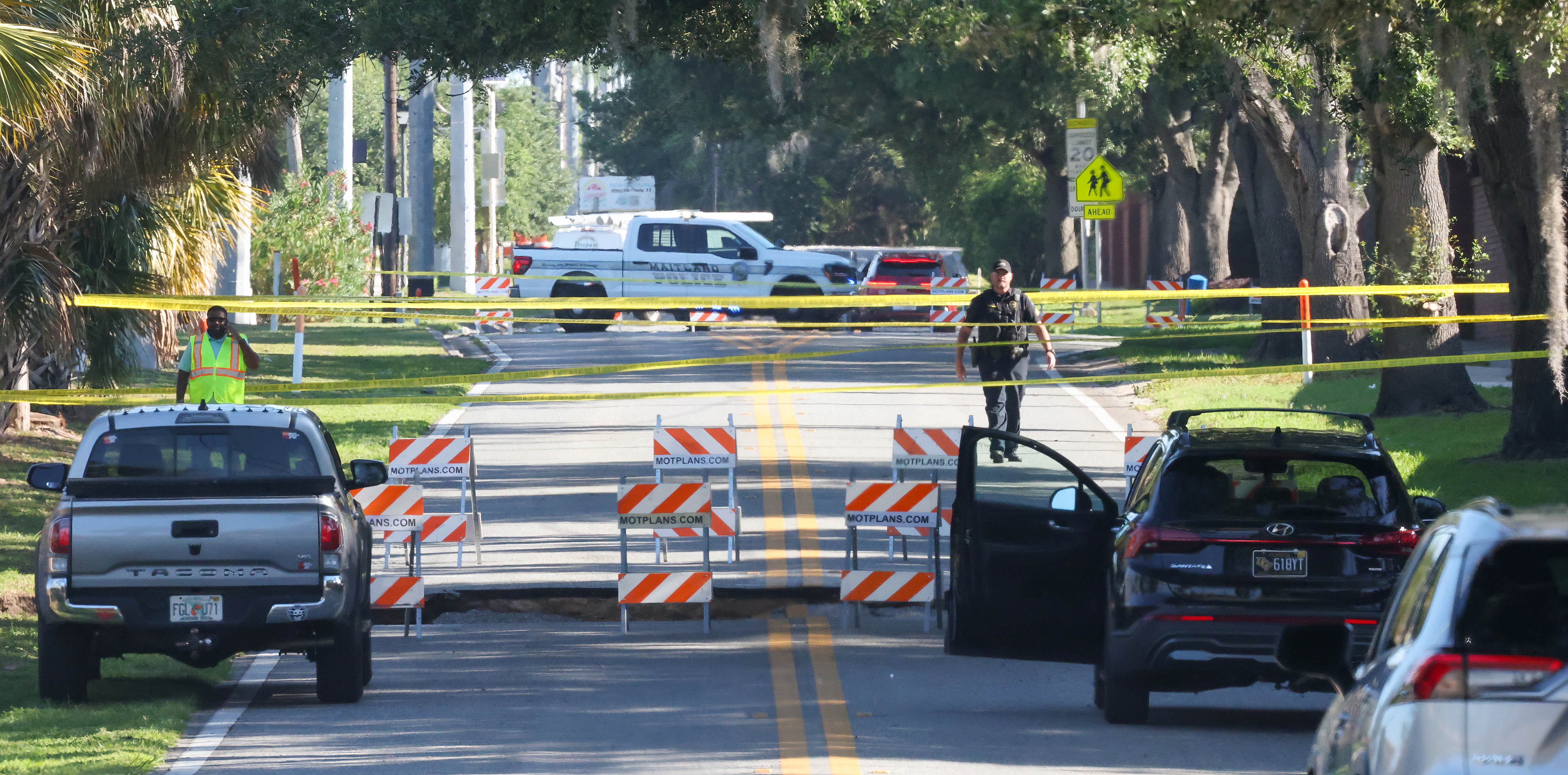 Wymore Road in Maitland remains closed after a sinkhole developed...