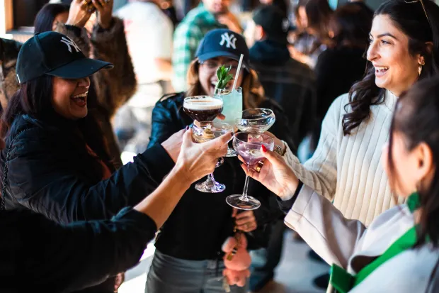 Yes, there is pizza, but Perla's, its cocktail program and music-forward programming, is a vibe. (Photo courtesy Michael Roddy)