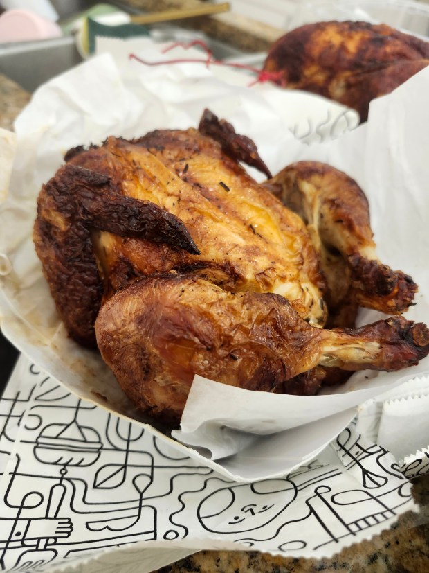 Though Publix scored lower value points (this 1.14-lb chicken cost $7.99) its big flavor managed to carry it all the way to No. 2. (Amy Drew Thompson/Orlando Sentinel)
