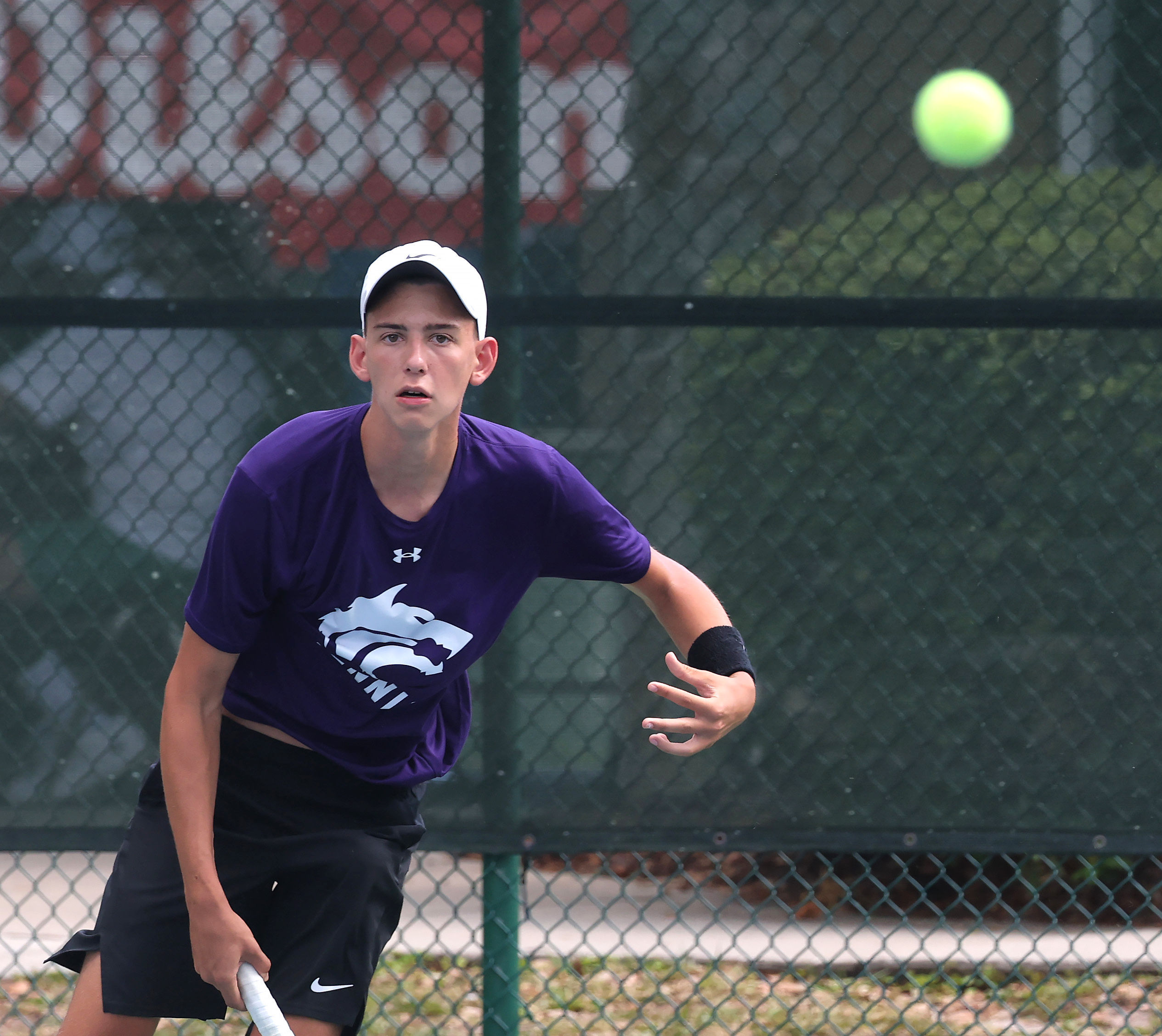 Timber Creekâs Eliah Hundsrucker keeps his eye on the ball...