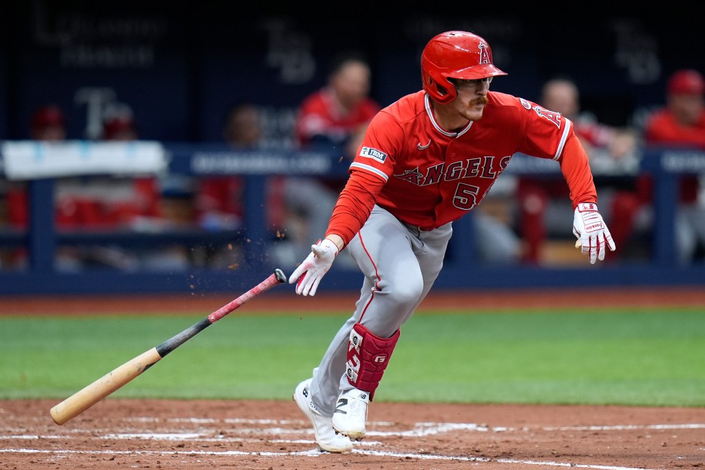 Wade Meckler hits first grand slam to help the Angels rout Rays 14-3