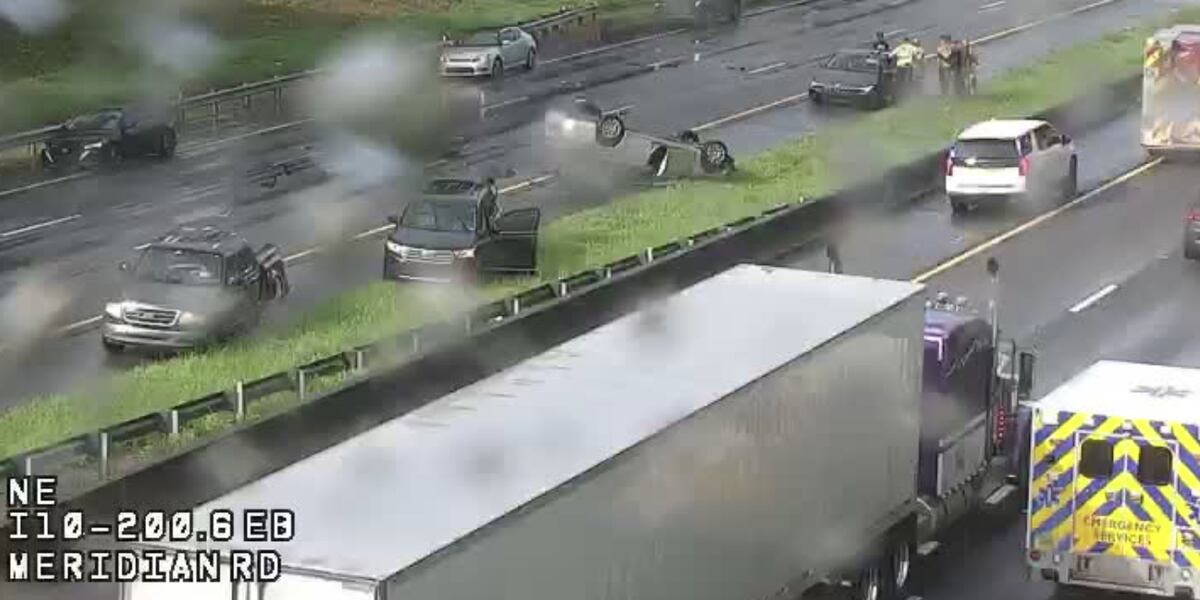 FHP: Numerous crashes along I-10 snarl traffic Wednesday evening