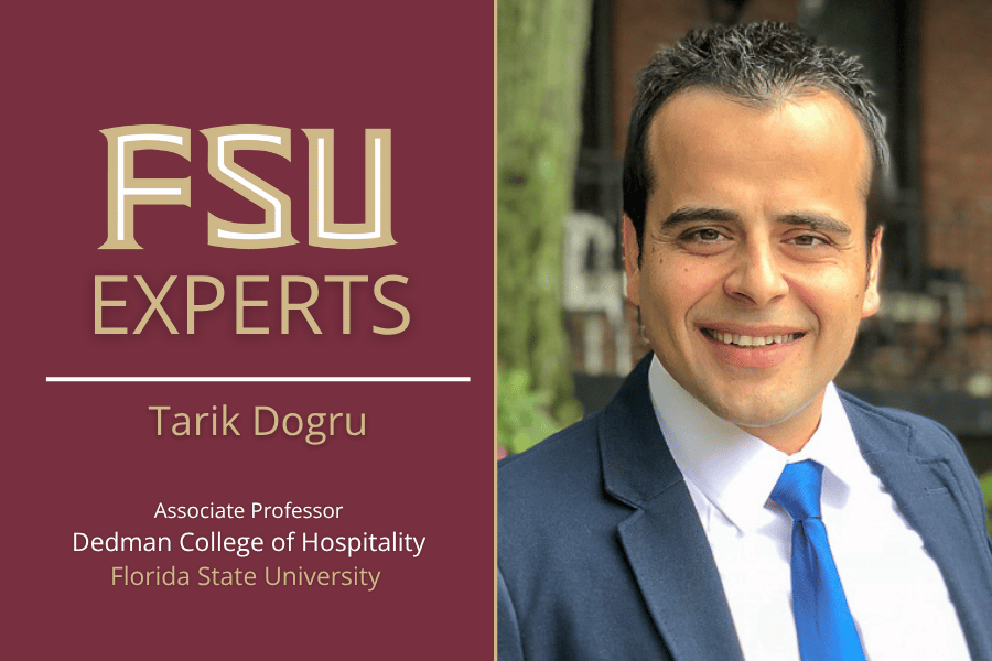 Tarik Dogru's research examines how travelers adjust vacation spending during economic shocks, including shifts toward lower-cost lodging, shorter trips and domestic destinations.