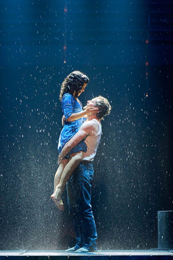 The Notebook musical national tour rain kiss moment