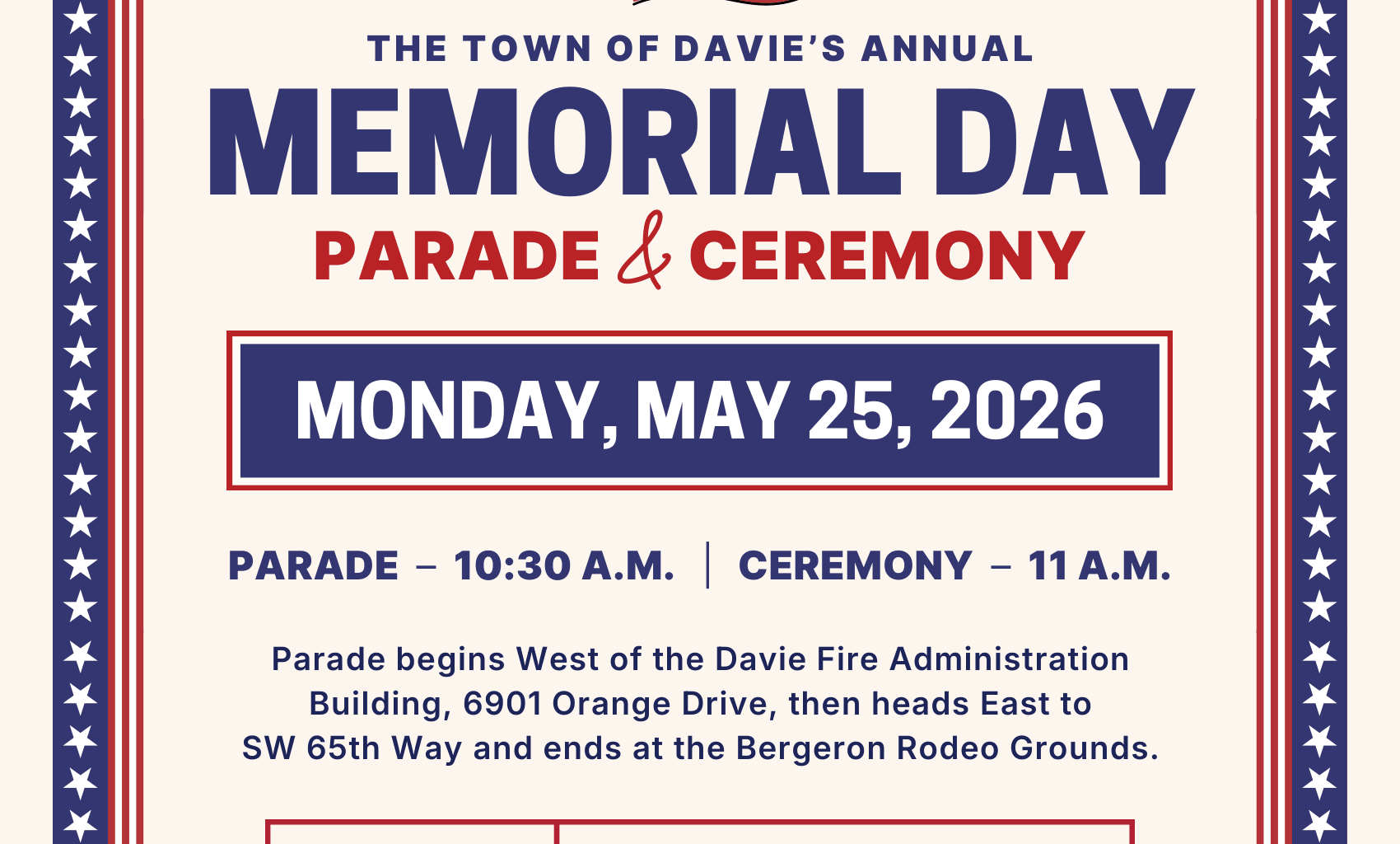 TOWN OF DAVIE HOSTS ANNUAL MEMORIAL DAY PARADE AND CEREMONY