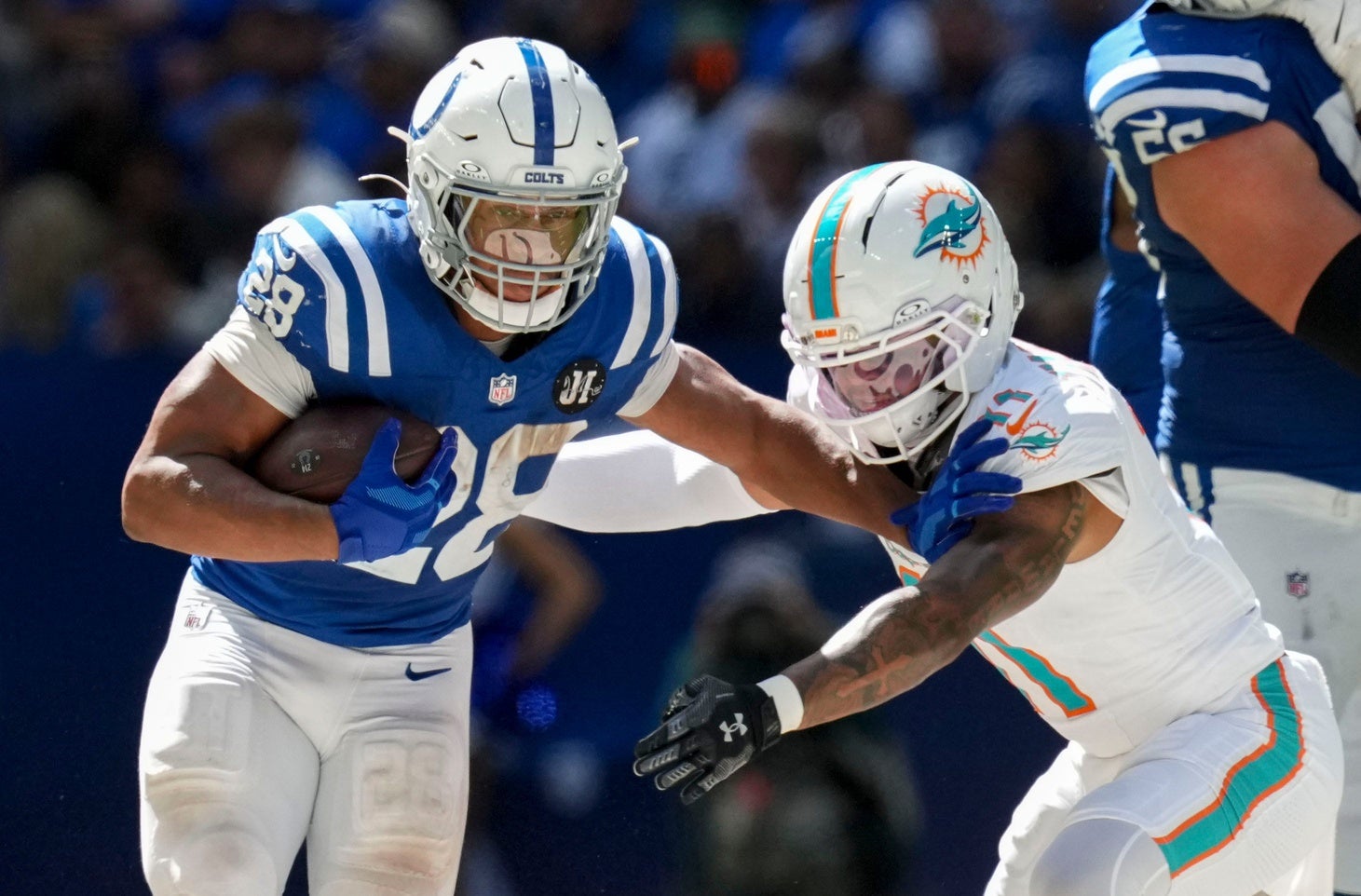 The Miami Dolphins may not need to look far for help at one of their most suspect position rooms later this summer