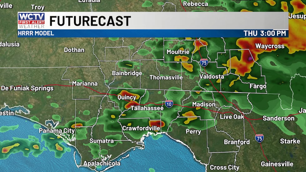 WCTV Futurecast (HRRR) at 3 pm