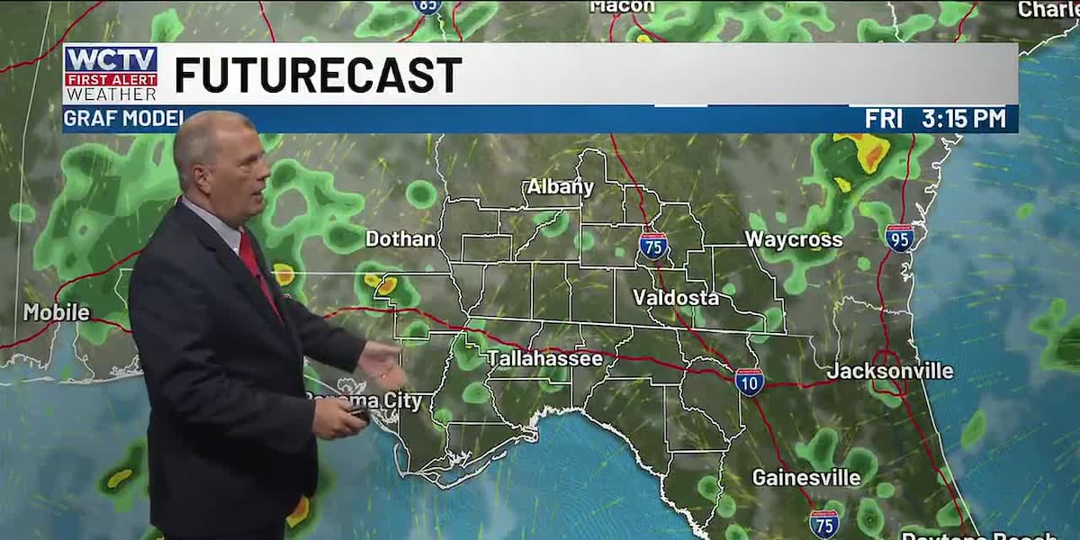 Rain chances stay high to end your workweek for Tallahassee, the Big Bend and South Georgia