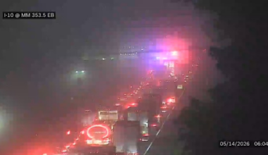 Traffic Alert: Left lane blocked on I-10 East before MM 353 in Jacksonville after crash