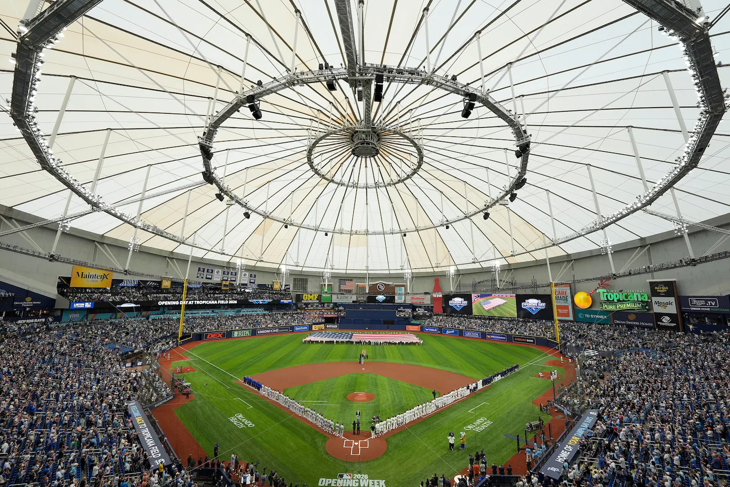 Tampa Bay Rays and local officials announce a tentative $2.3B deal for a new ballpark
