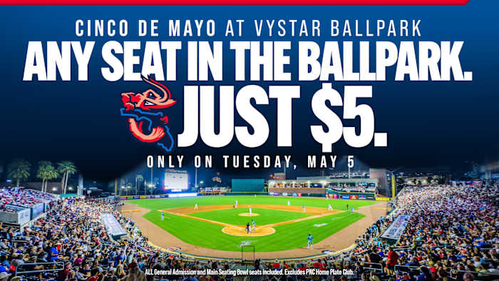 Jumbo Shrimp host Cinco de Mayo celebration, giveaways and Mother’s Day weekend at VyStar Ballpark