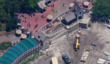 The latest aerial photos show that construction has continued to advance from early clearing and grading into more infrastructure work.