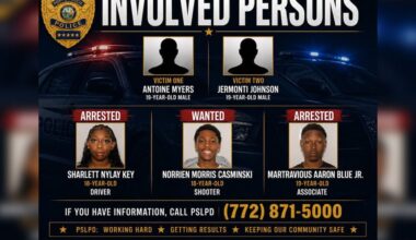 Port St. Lucie police make 2 arrests, seek 1 suspect in shooting that left teen in grave condition