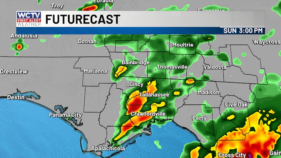 Scattered rain and a few storms on Mother's Day. This will not be as rainy as Saturday was for...