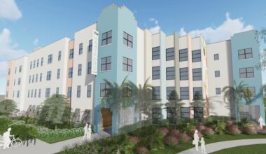 Rendering of the planned Hartford Apartments affordable housing development in St. Petersburg.