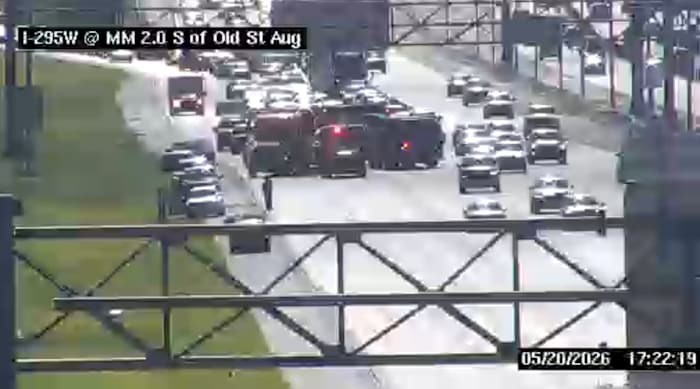 Lanes reopen after crash on I-295 South near Old St. Augustine Road