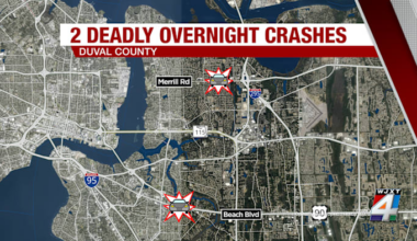 Pedestrian, driver killed in separate early-morning Jacksonville crashes
