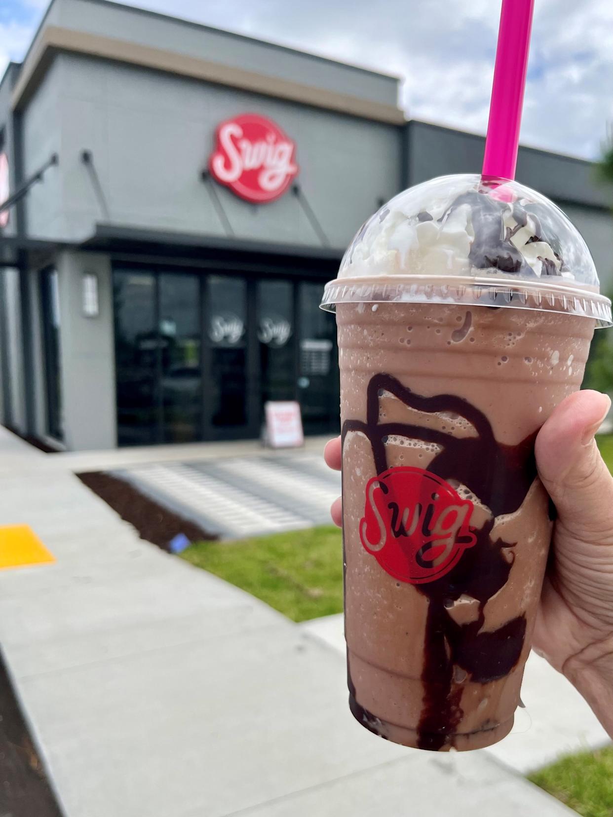 The frozen hot chocolate is our new favorite drink at Swig.