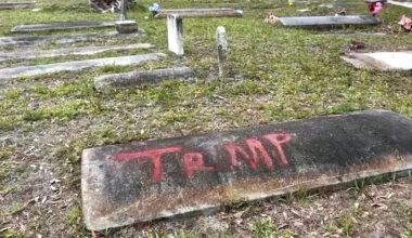Black residents outraged in Florida as beloved cemetery vandalized with ‘Trump’ and ‘DeSantis’ graffiti