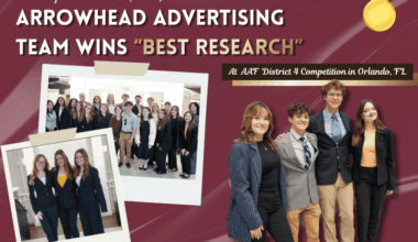 School of Communication (SCOM) Arrowhead Advertising Team Earns “Best Research” at AAF District 4 Competition – News & Events
