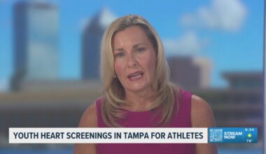 Youth heart screenings in Tampa for athletes on Monday morning